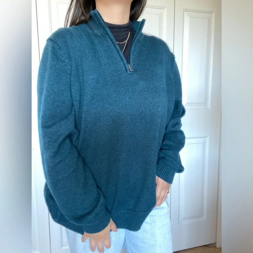 Turquoise Quarter Zip - Picture 3 of 4